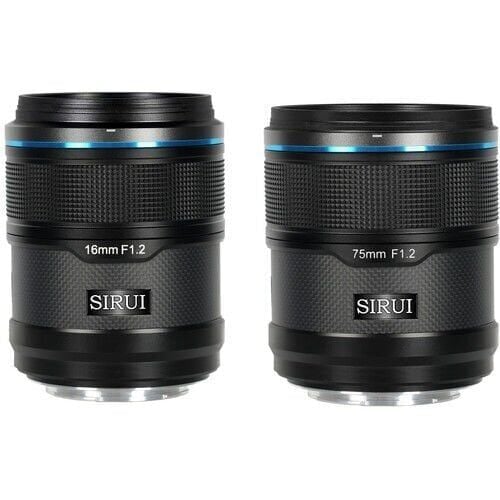 [AS-2S-EB] Sirui Sniper 16mm & 75mm F1.2 Lens Kiti (E Mount, Siyah)