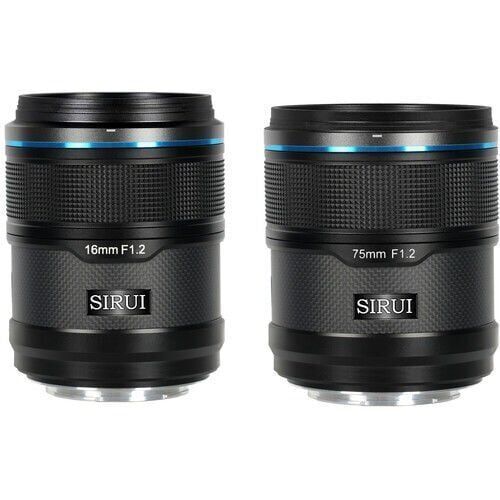 [AS-2S-XB] Sirui Sniper 16mm & 75mm F1.2 Lens Kiti (X Mount, Siyah)