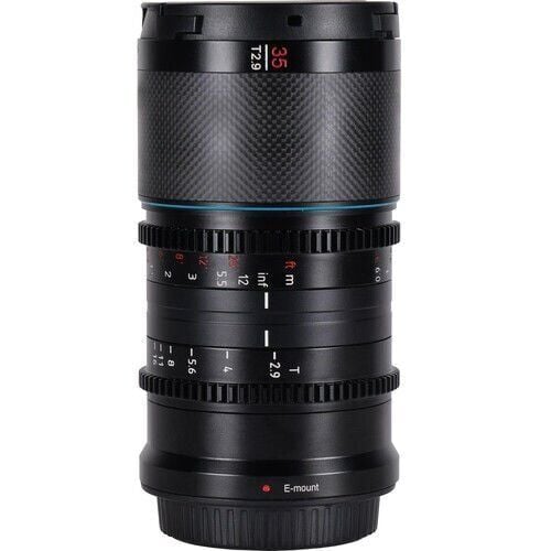 [Saturn E35B] Sirui Saturn 35mm T2.9 1.6x Full-Frame Karbon Fiber Anamorfik Lens (E Mount, Mavi Flare)