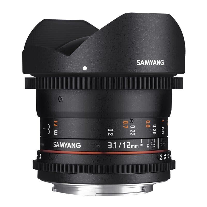 [XNCQDH5YXH] Samyang 12mm T3.1 VDSLR Full Frame Balıkgözü (Fisheye) Cine Lens (Sony E)