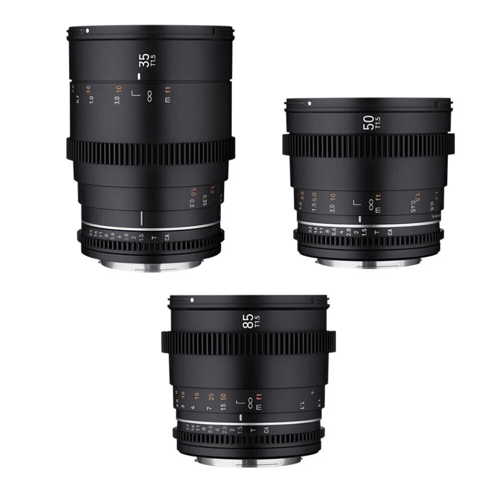[FA1NUR9TBG] Samyang 35/50/85mm VDSLR MK2 3'lü Cine Lens Seti (Sony E)