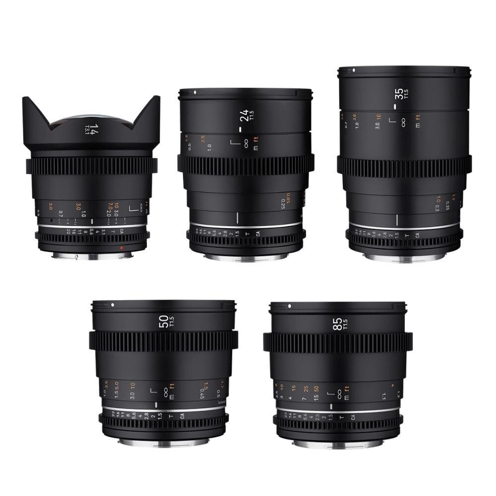 [R1HHPTA81H] Samyang 14/24/35/50/85/135mm VDSLR MK2 6'lı Cine Lens Seti (Sony E)