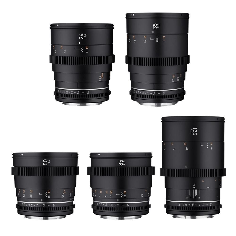 [3PR78DSW6Y] SAMYANG 24/35/50/85/135 VDSLR MK II 5'li Sine Lens Seti (Sony E)