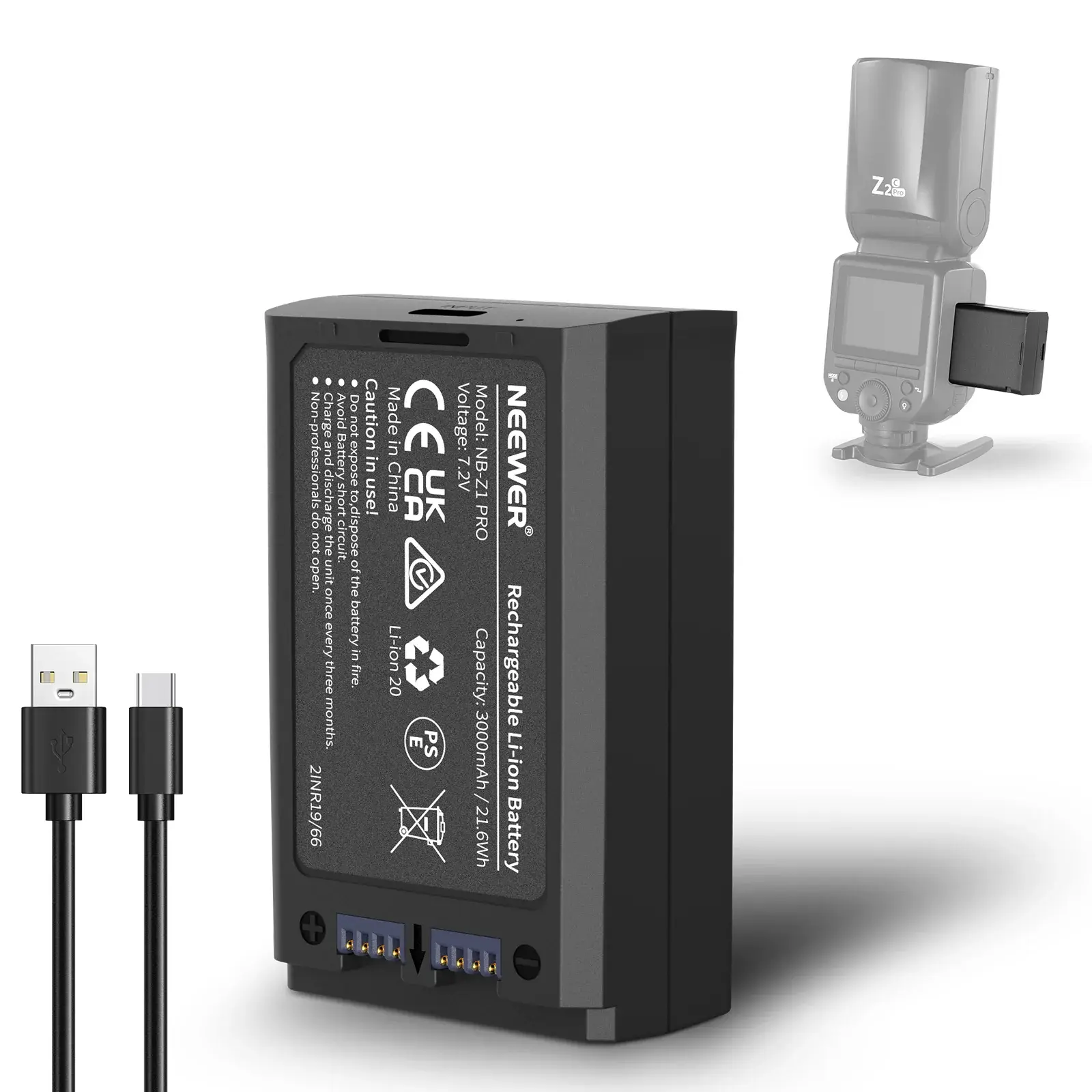 [NWR-NB-Z1Pro] NEEWER NB-Z1 Pro 7.2V 3000mAh Li-ion Yedek Batarya