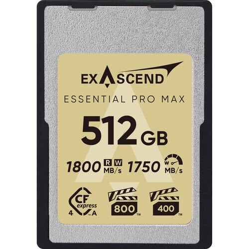 [EXPC5EA512GB] Exascend 512GB Essential Pro Max CFexpress 4.0 Type A Hafıza kartı / 1800 MB/S Okuma Yazma VPG800(Kopya)
