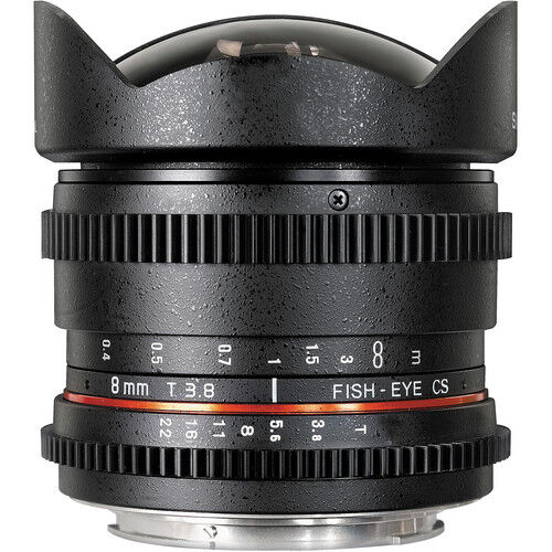 [SY8MV-A] Samyang 8mm T3.8  APS-C Balıkgözü (Fisheye) Cine Lens (Sony A)