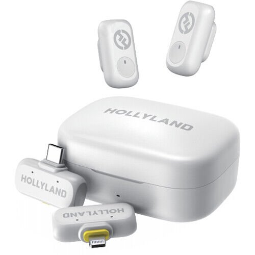 [HL-LARK A1-COMBO WHITE] Hollyland LARK A1 Combo White 2 Kişilik Kablosuz Mikrofon Sistemi - Beyaz