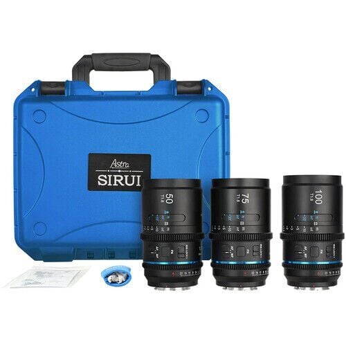 [AST-3S-ZB] Sirui Astra Series AF T1.8 1.33x Full Frame Blue Flares Anamorphic Nikon Z Mount 3'lü Lens Kit