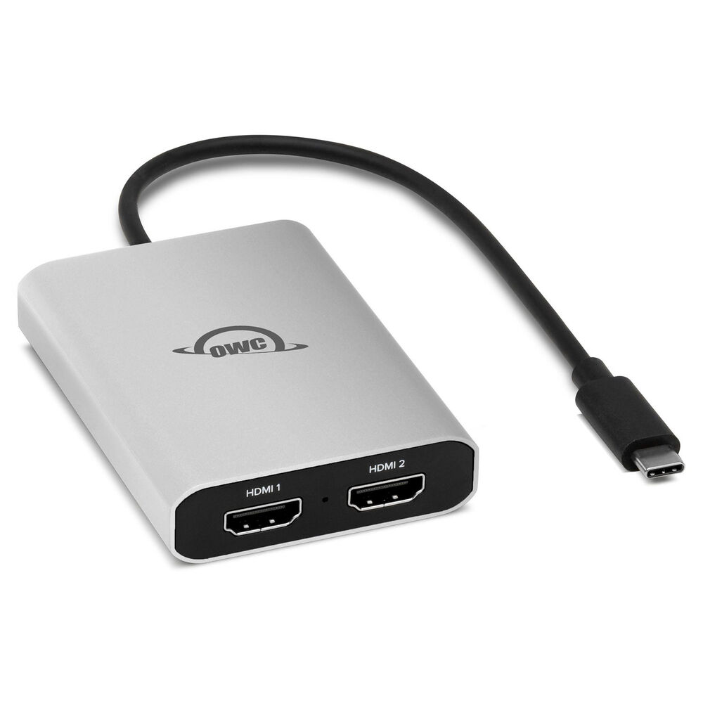 [OWCCADPDL2HDMI] OWC USB-C Dual HDMI 4K Display Adapter with DisplayLink and Power Pass-Through for Apple silicon M1, M2, M3, and M4 Macs or other Macs or PCs with USB-C or Thunderbolt