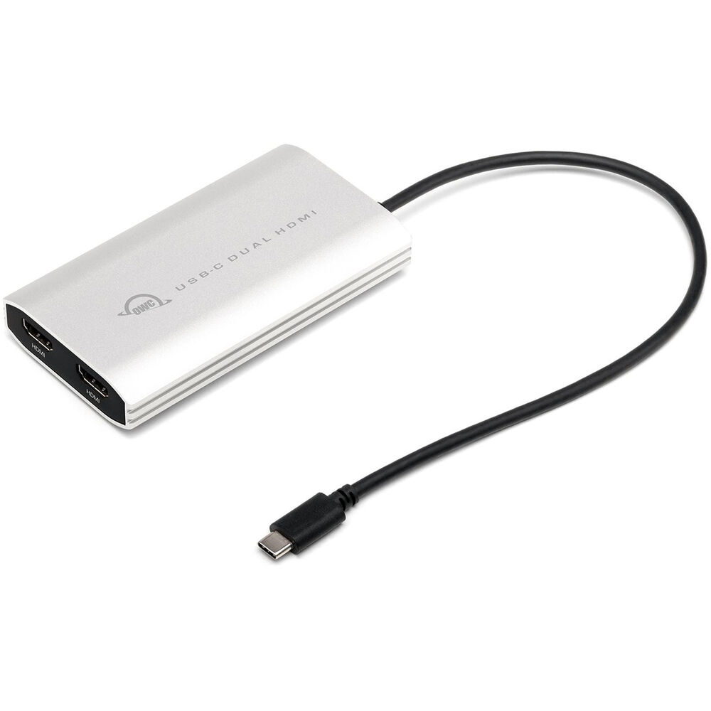 [OWCCADPDL2HDMIQ] OWC USB-C Dual HDMI 4K Display Adapter with DisplayLink for Apple silicon M1, M2, M3, and M4 Macs (No Power Pass-Through)