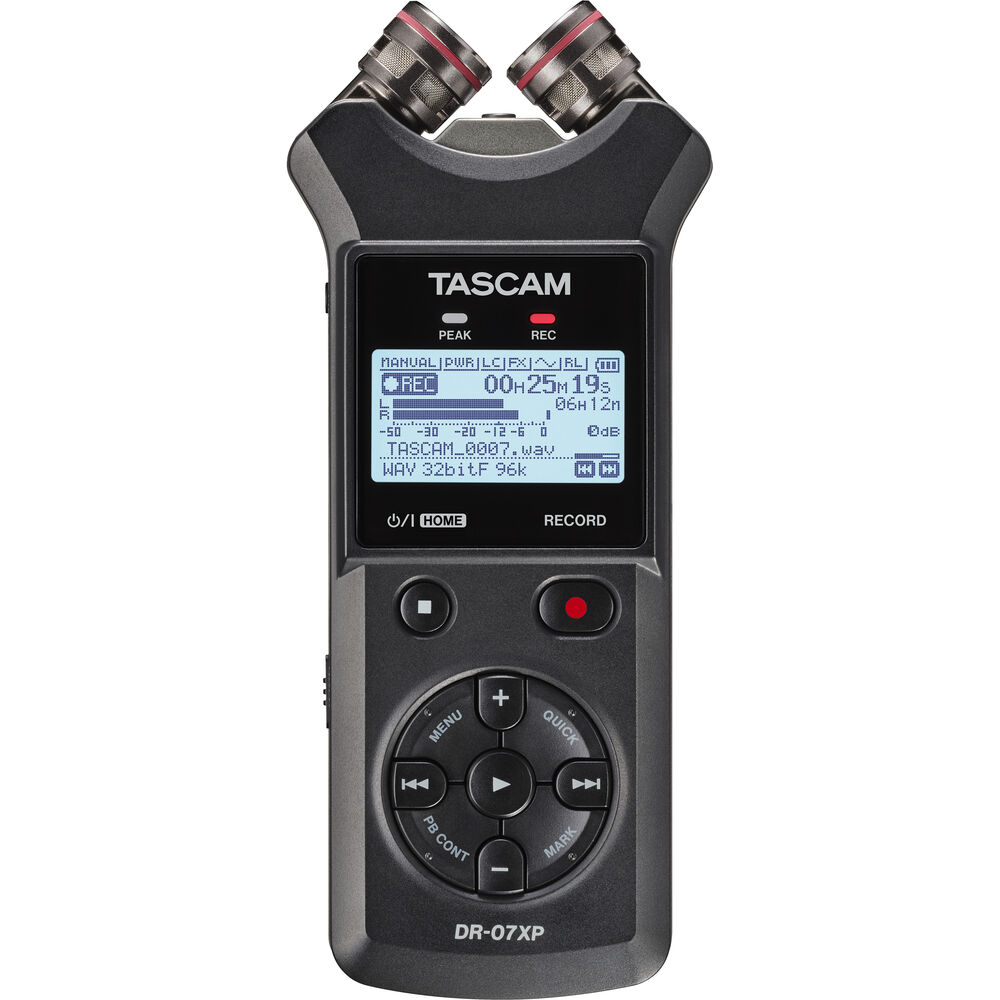 [DR-07XP] Tascam DR-07XP Ayarlanabilir Mikrofonlu Stereo El Tipi Ses Kayıt Cihazı & USB Ses Arayüzü