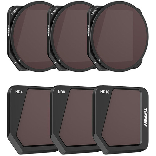 [MAV3FILTERKIT6] TIFFEN DJI Mavic 3 ND4, ND6, ND8, ND4/PL, ND8/PL, ND16/PL Filtre Seti